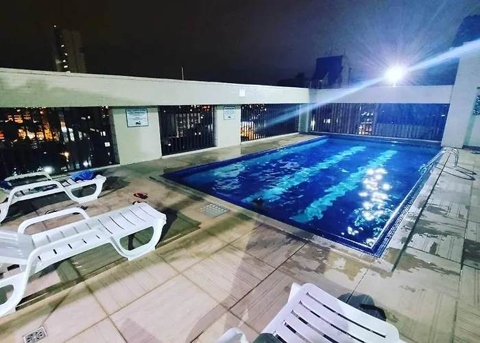 Flat Completo Novo A 350M Da Praia Com Piscina
